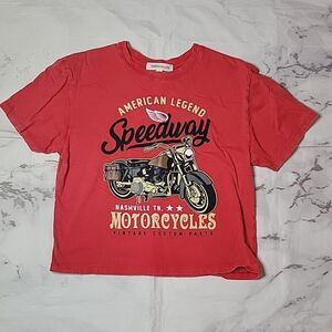 Obsessive Love Motorcycle Cropped Graphic Tee